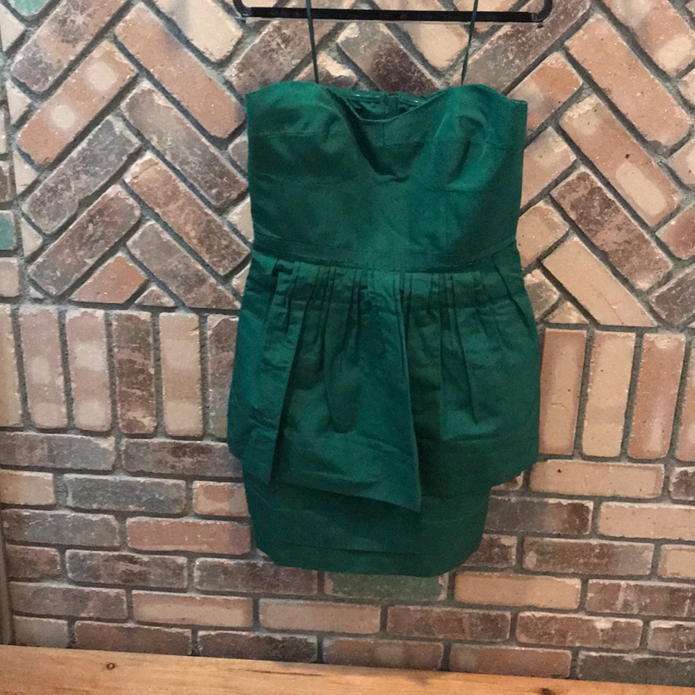 Emerald Green JCrew Strapless Party Dress